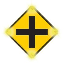 Flash Alert Solar 4 Way Intersection Sign