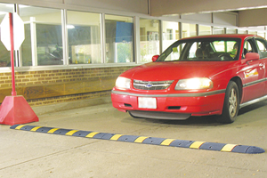 Glue-Down Safety-Striped Speed Bump
